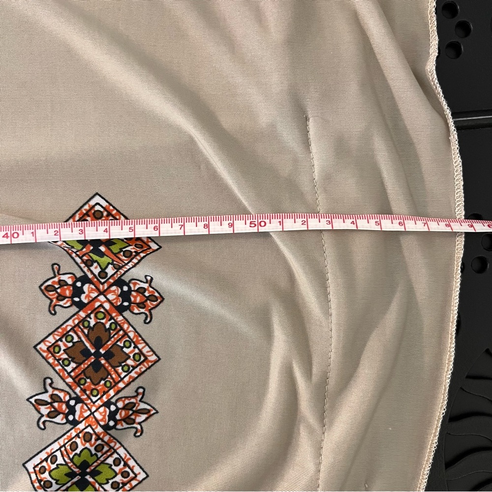 Boho Earthy Design Tan Tunic Size S/M - Picture 6 of 7